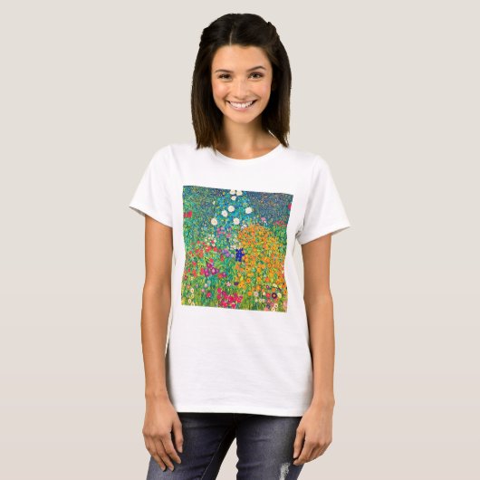 Blumengarten, Gustav Klimt T-Shirt (Vorne ganz)