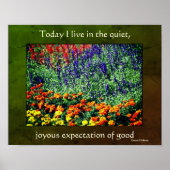 Blumengarten Güte Inspiration Zitat Poster (Vorne)