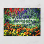 Blumengarten Güte Inspiration Zitat Postkarte (Vorderseite)