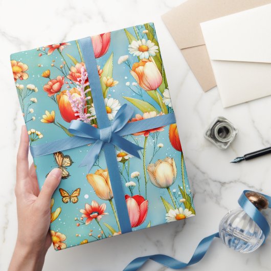 Blumengarten Himmel Geschenkpapier (Schenken)