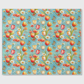 Blumengarten Himmel Geschenkpapier (Flach)