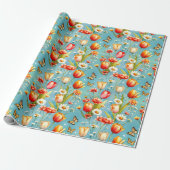 Blumengarten Himmel Geschenkpapier (Ungerollt)
