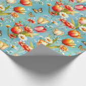 Blumengarten Himmel Geschenkpapier (Ecke)