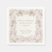 Blumengarten Hochzeit der Hütte Serviette (Vorderseite)