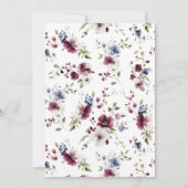 Blumengarten Hochzeit Elegante Einladung (Rückseite)