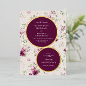 Blumengarten Hochzeit Folieneinladung (Stehend vorne)