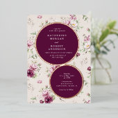 Blumengarten Hochzeit Folieneinladung (Stehend vorne)