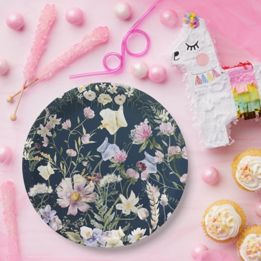 Blumengarten Hochzeit Pappteller (Party)