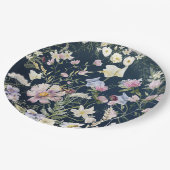 Blumengarten Hochzeit Pappteller (Schrägansicht)