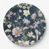 Blumengarten Hochzeit Pappteller (Vorderseite)