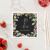 Blumengarten Hochzeit Personalisiert Napkins Serviette (Beispiel)