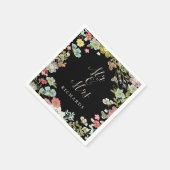 Blumengarten Hochzeit Personalisiert Napkins Serviette (Ecke)
