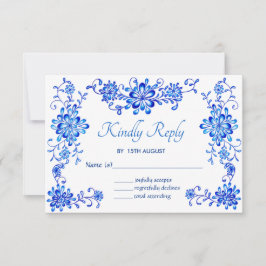 Blumengarten Hochzeit RSVP Karte