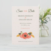 Blumengarten Hochzeit Save The Date (Stehend Vorderseite)