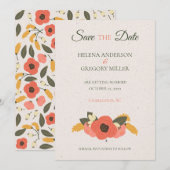 Blumengarten Hochzeit Save The Date (Vorne/Hinten)