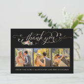 Blumengarten Hochzeit Vielen Dank Foto Cards Dankeskarte (Stehend Vorderseite)