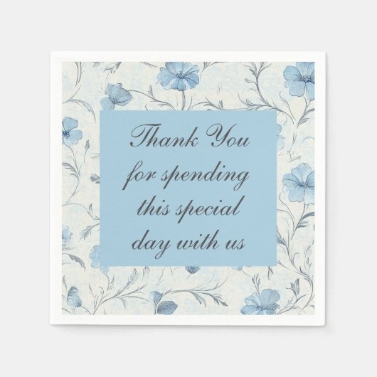 Blumengarten Hochzeit Vielen Dank Serviette (Vorderseite)