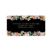 Blumengarten Hochzeiten Rücksendeadressen-Aufklebe Adressaufkleber (Vorne)