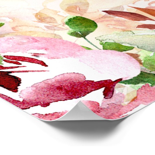 Blumengarten Hochzeitsempfehlung Poster (Ecke)