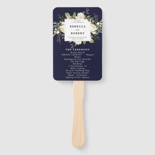 Blumengarten Hochzeitsfans Fächer (Vorderseite)