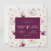 Blumengarten Hochzeitsfeier Einladung (Vorderseite)