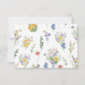 Blumengarten Hochzeitsfeier Wildblume RSVP Karte (Rückseite)