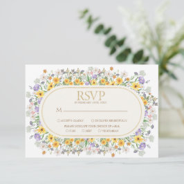 Blumengarten Hochzeitsfeier Wildblume RSVP Karte