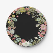 Blumengarten Hochzeitspapier-Teller Pappteller (Vorderseite)