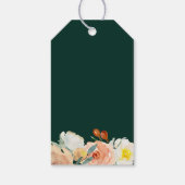 Blumengarten Hochzeitstag Begrüßungstags Geschenkanhänger (Rückseite)