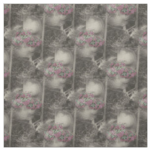 Blumengarten Holzstuhl Naturmuster Stoff