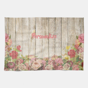 Blumengarten Holzzaun Stilvoll personalisieren Geschirrtuch