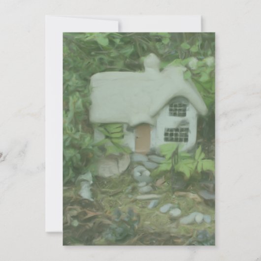 Blumengarten Hütte Malerei Party Einladung (Rückseite)