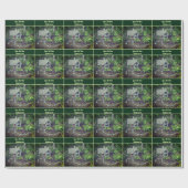 Blumengarten Hütte Personalisiert Geschenkpapier (Flach)