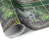 Blumengarten Hütte Personalisiert Geschenkpapier (Rolleneckpunkt)