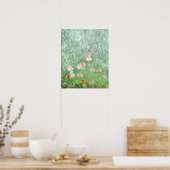 Blumengarten im Regenplakat Poster (Küche)