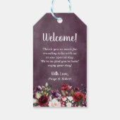 Blumengarten in Burgunder, im Rosa und in der Geschenkanhänger (Rückseite)