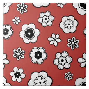 Blumengarten in Misti Tomato Red Fliese