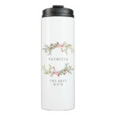 Blumengarten in rosa Tönen für Mohter Thermosbecher (Vorderseite)