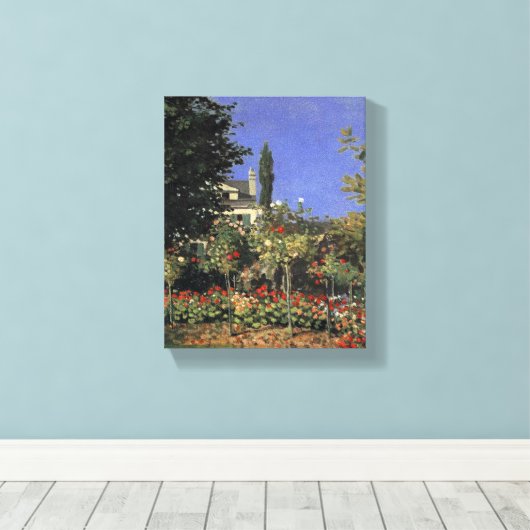 Blumengarten in Sainte-Adresse - Claude Monet Leinwanddruck (Insitu (Holzboden))