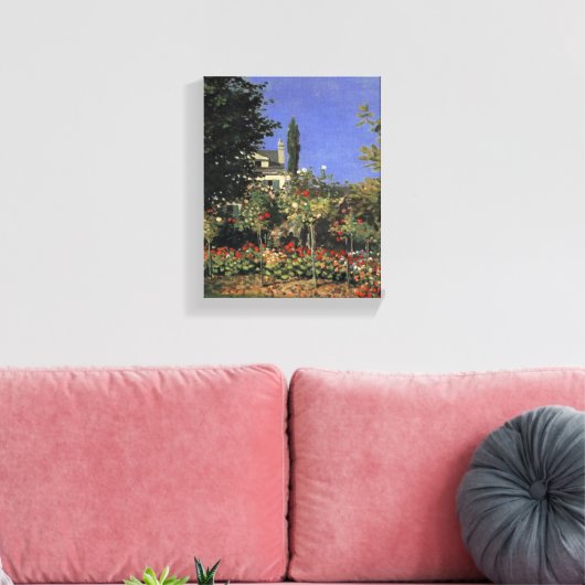 Blumengarten in Sainte-Adresse - Claude Monet Leinwanddruck (Insitu (Wohnzimmer))