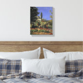 Blumengarten in Sainte-Adresse - Claude Monet Leinwanddruck (Insitu (Schlafzimmer))