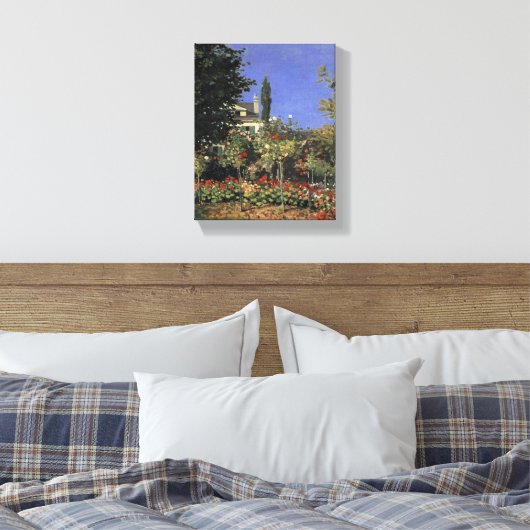 Blumengarten in Sainte-Adresse - Claude Monet Leinwanddruck (Insitu (Schlafzimmer))