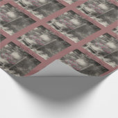 Blumengarten in Schwarz-Weiß Geschenkpapier (Ecke)