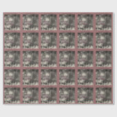 Blumengarten in Schwarz-Weiß Geschenkpapier (Flach)