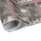 Blumengarten in Schwarz-Weiß Geschenkpapier (Rolleneckpunkt)