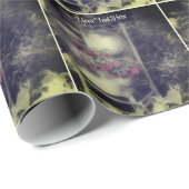 Blumengarten in Schwarz-Weiß-Personalisiert Geschenkpapier (Rolleneckpunkt)