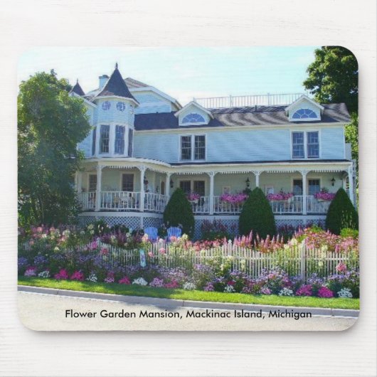 Blumengarten, Insel Mackinac, Michigan Mousepad (Vorne)