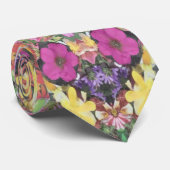 Blumengarten Kaleidoskop Neck Tie Krawatte (Gerollt)