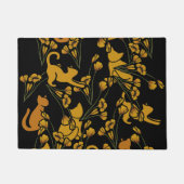 Blumengarten Katzen Orange Tabby Cat Fußmatte (Vorderseite)