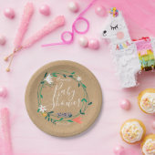 Blumengarten Kinderdusche / Sprinkle Rustikales Bo Pappteller (Party)